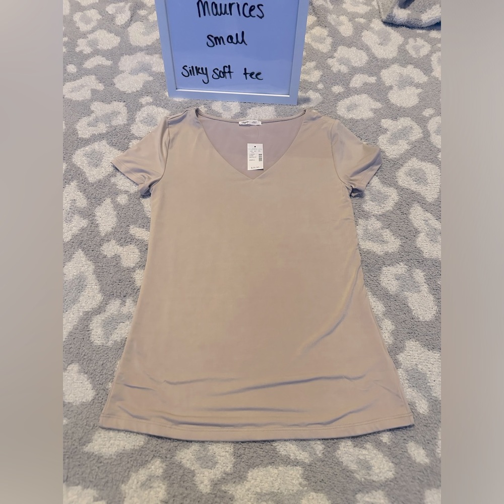 Brand new with tags. Maurices small silky soft v neck tee